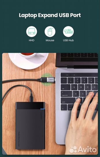 Переходник адаптер ugreen Type C к USB 3,0 новый