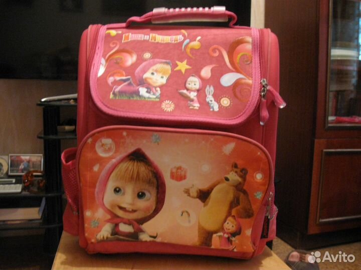 Портфель-рюкзак Маша и М.Мишки.Шапочка Цветочек