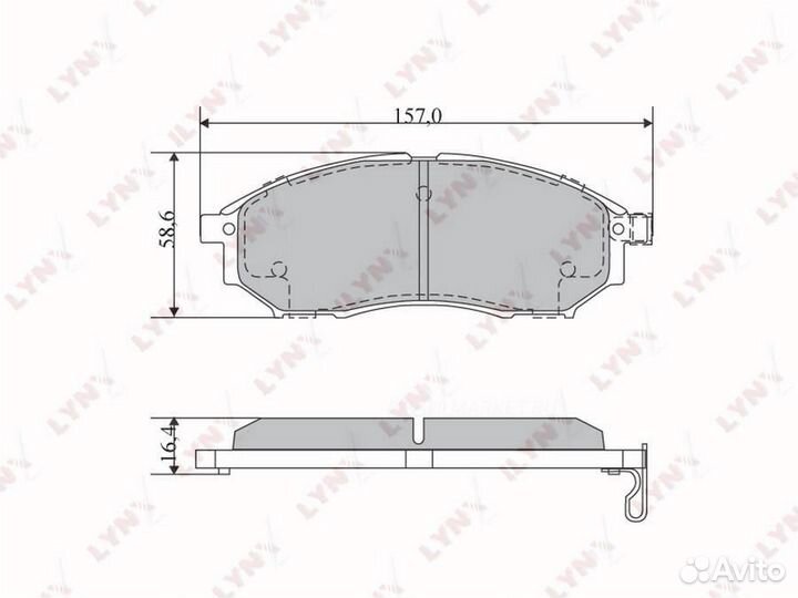 Lynxauto BD-5725 Колодки тормозные дисковые перед