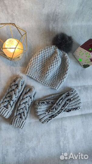Шапка, варежки