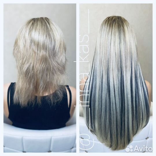 Наращивание волос (горячее, холодное испанское)