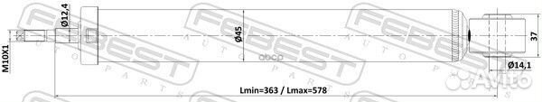 Амортизатор задний GAS.twin tube 26110-002R Febest