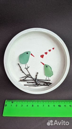 Картины из морского стекла