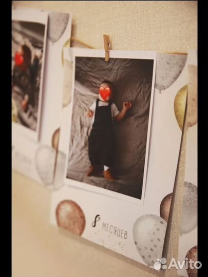 Гирлянда растяжка фотозона на годик с фото