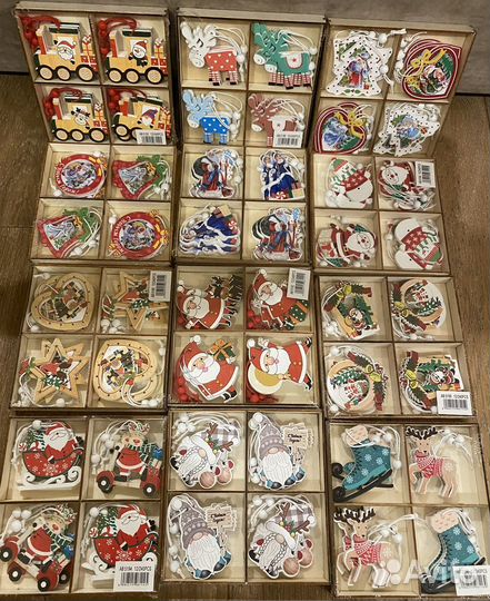 Деревянные елочные игрушки