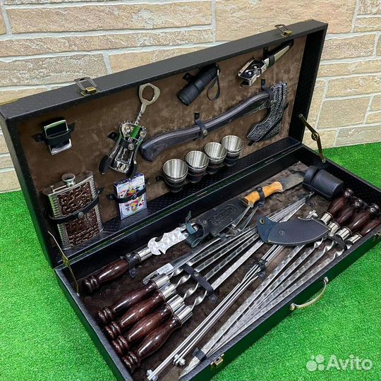 Подарочный шашлычный набор №19 с шампурами