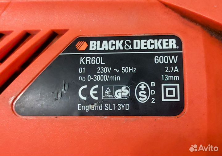 Ударная дрель Black & Decker kr60l