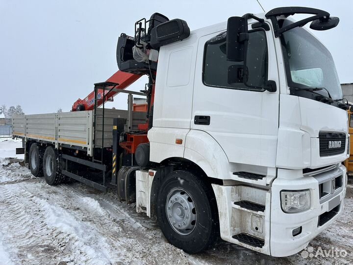 Бортовой грузовик КАМАЗ 65207 с КМУ Kanglim, 2016