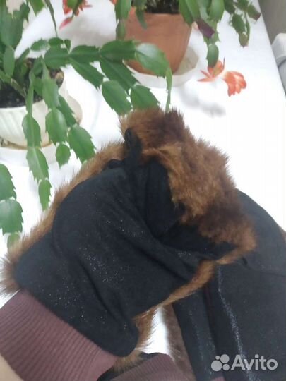 Варежки из меха норки