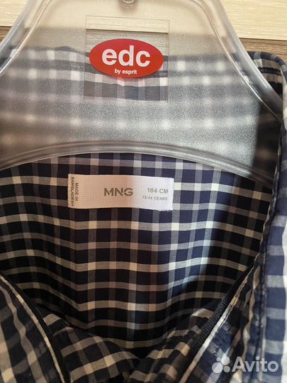 Рубашка на мальчика в клетку Mango