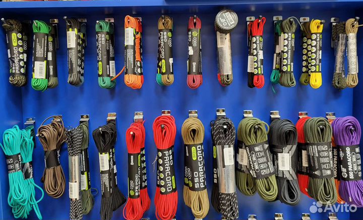 Российский и американский паракорд в ассортименте