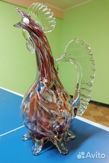 Петух кувшин / графин цветное стекло СССР