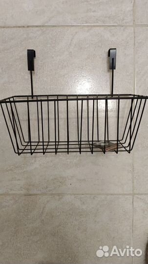 Корзина на рейлинг черная