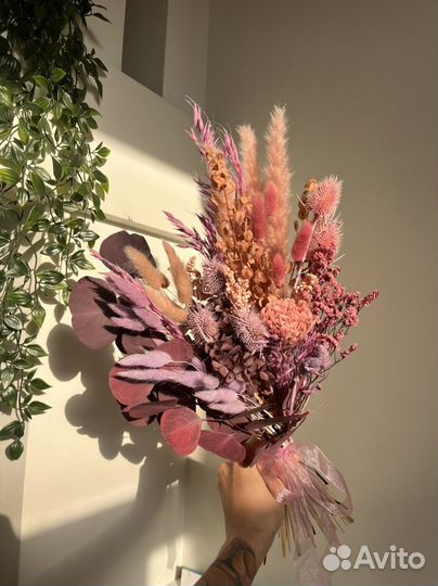 Букет из сухоцветов, сухоцветы