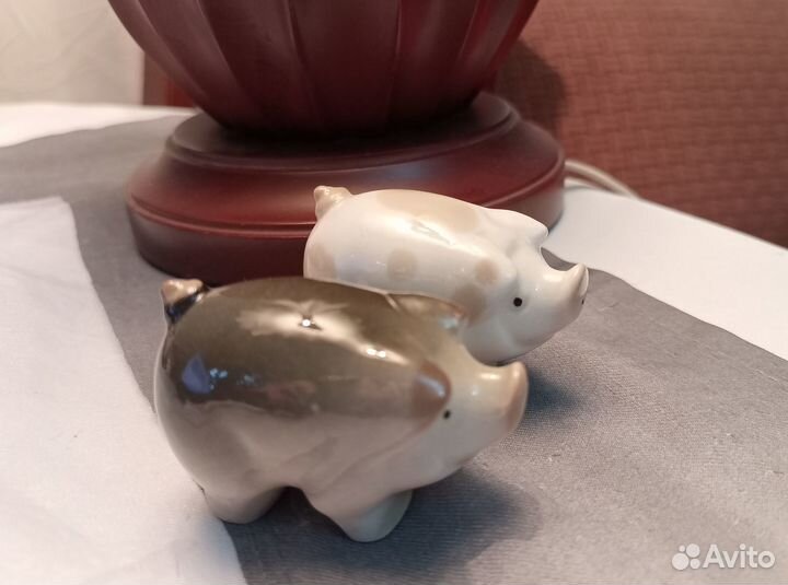 СССР Лфз Фарфоровые статуэтки Поросята Цена пары