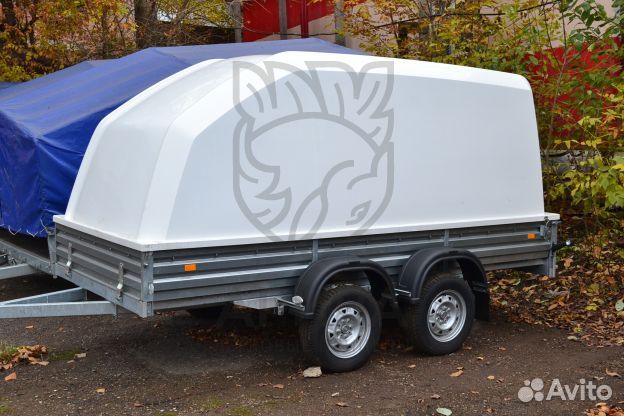 Прицеп с крышкой 817732.022 Н1500мм двухосный