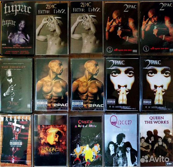 Аудиокассеты 2pac Nirvana Metalica Pink Floyd Quee
