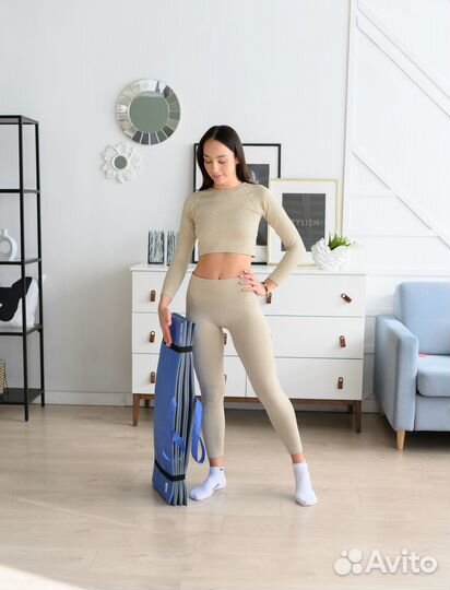 Спортивный коврик складной лесной с ручками