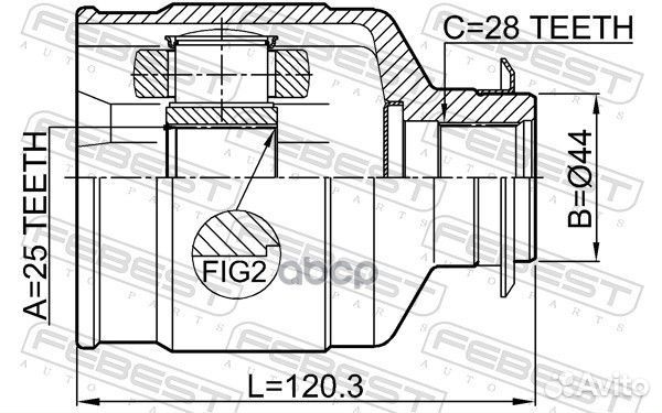 ШРУС внутренний hyundai IX35/tucson 10MY 2009-2