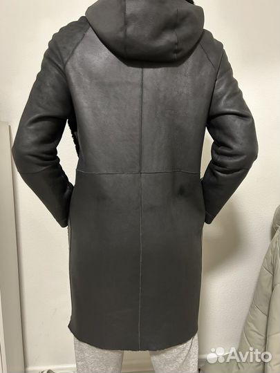 Дубленка натуральная женская с капюшоном