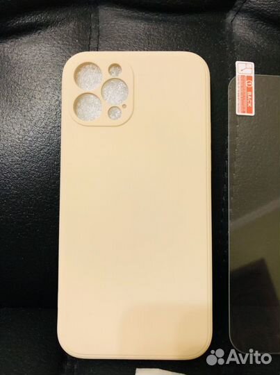 Чехол на iPhone 12 pro+4 стекла