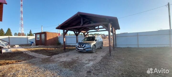 Навесы для автомобиля из дерева под ключ