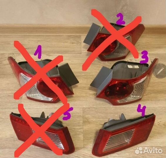 Фонари задние honda accord 8
