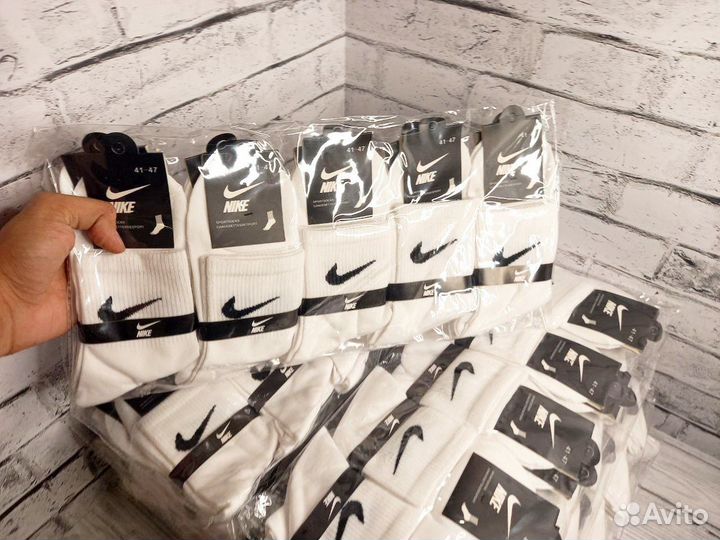 Носки высокие Nike белые