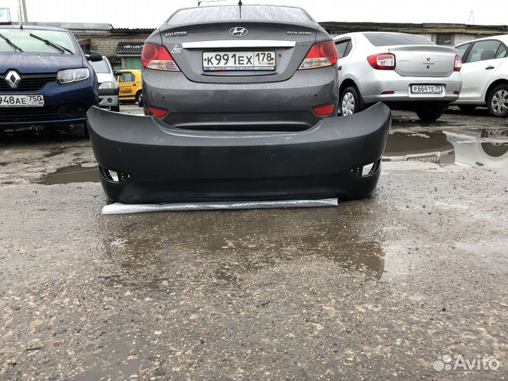 Бампер Задний Хендай Солярис 2010-2014 год