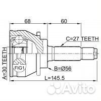 ШРУС наружный 30x56x27 (subaru impreza G10 1992-20