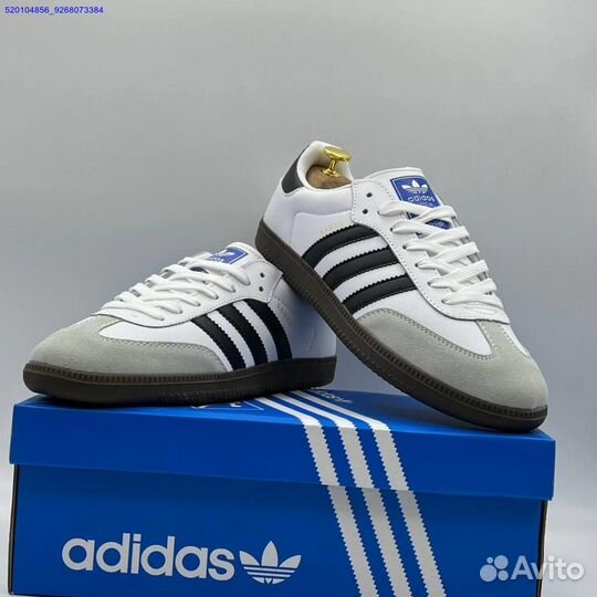 Кроссовки Adidas Samba White/Black (Арт.86539)