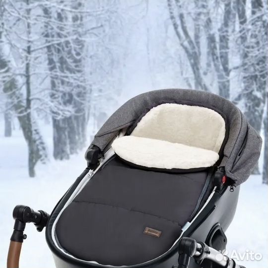 Конверт на выписку зимний серый