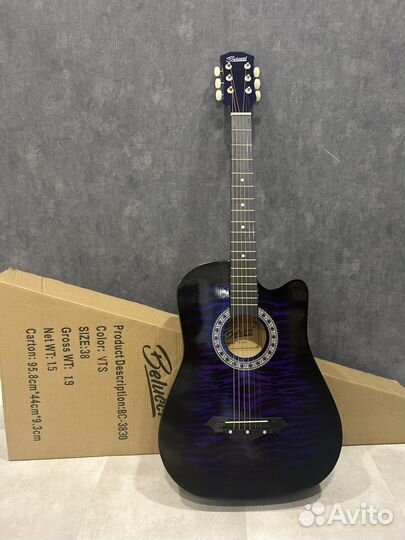 Акустическая гитара belucci новая