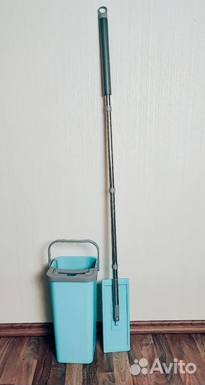 Набор для уборки: швабра+ ведро с отжимом Hausmann
