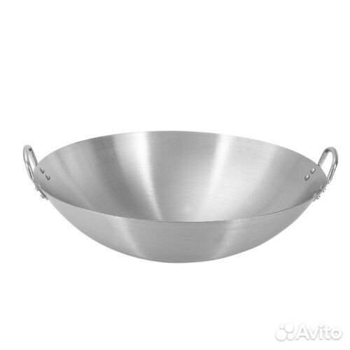 Вок (wok) 38 см из нержавеющей стали alwotech