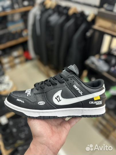 Мужские кожаные кроссовки Nike Dunk Low Retro