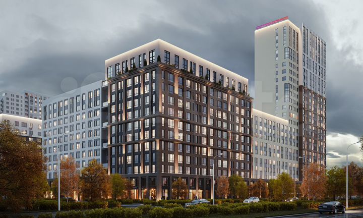 2-к. квартира, 45,1 м², 12/25 эт.