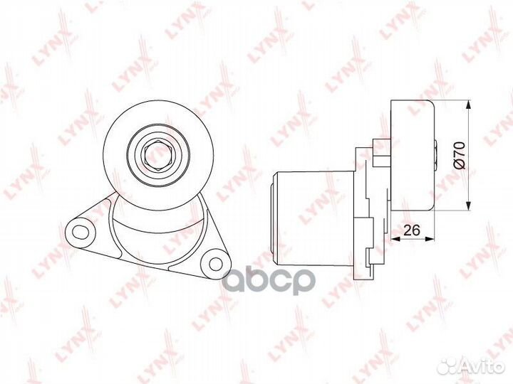 Натяжитель С роликом приводной PT3201 lynxauto