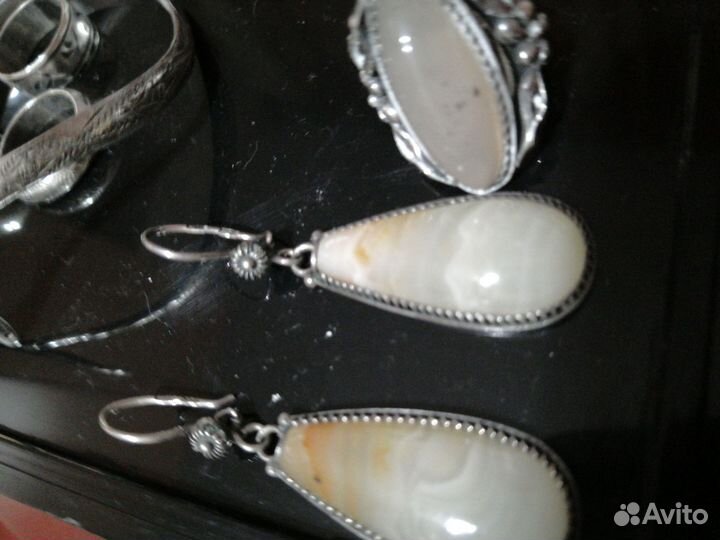 Серьги кольца браслеты из серебра 925 пробы