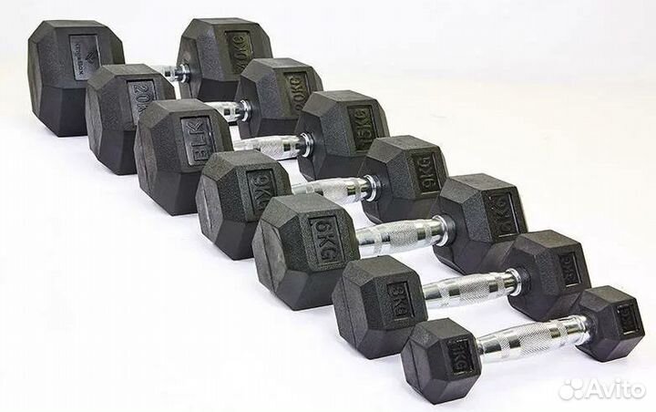 Гексагональный Гантельный ряд 2,5-70 кг