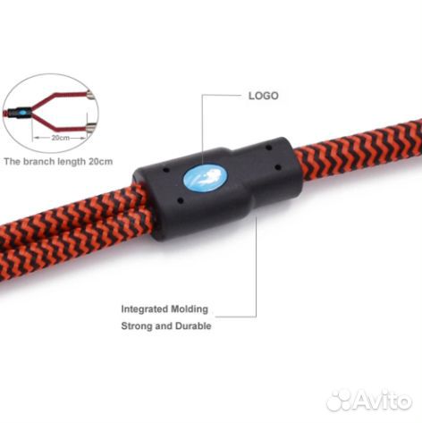 Аудиокабель RCA, 8 метров (3.5 к rca х2, экранир.)