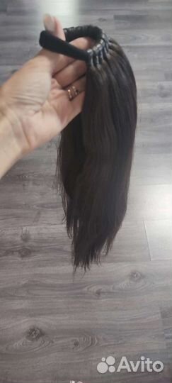 Волосы для наращивания 60 см тёмной шоколад