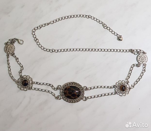 Ремень женский, декоративный, цепочкой