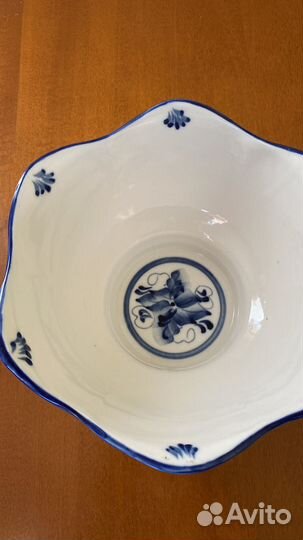 Салатник фарфор Гжель