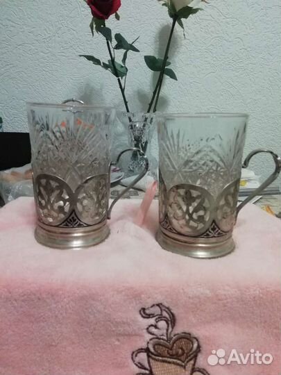 Подстаканник серебряный времен СССР