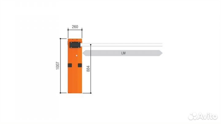 Комплект шлагбаума gard 3750