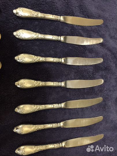 Ложки вилки ножи мельхиор посеребрянный