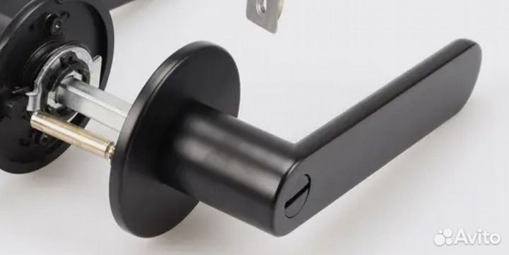 Дверные ручки кноб черные с магнитными замками