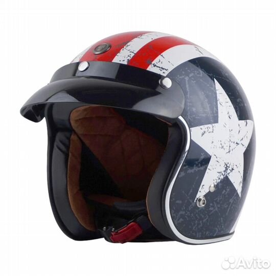 Мотошлем открытый 3/4 Torc T50 защитный мото шлем