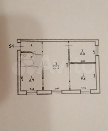 3-к. квартира, 49 м², 1/5 эт.